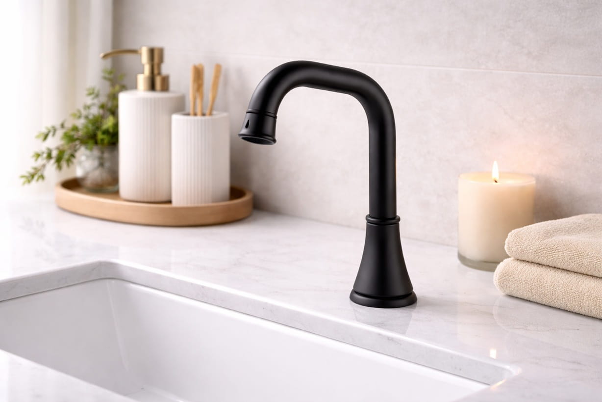 FS-SF-MB-DP black touchless faucet